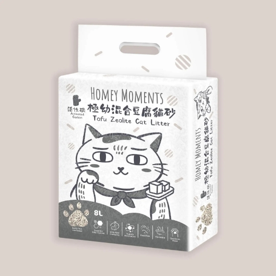圖片 Homey Moments 活性炭極幼豆腐混合貓砂