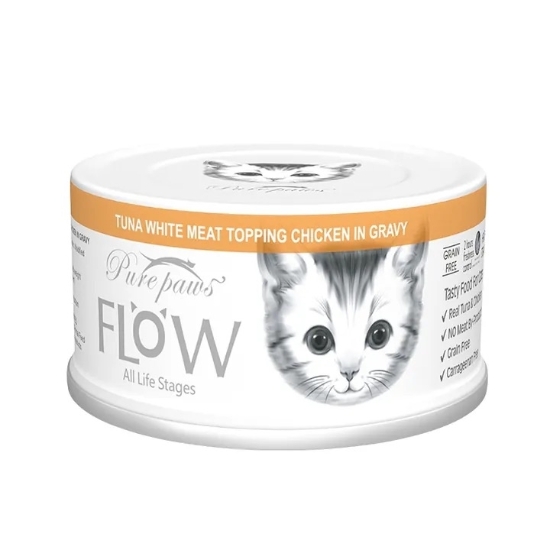 圖片 Purepaws 高湯貓罐 (吞拿+雞) 80g 