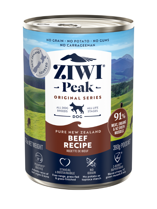 Picture of Ziwipeak Wet Beef Recipe for Dogs Wet Dog Food 390g 