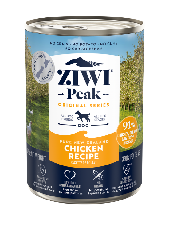 Picture of Ziwipeak Wet Free-Range Chicken Recipe for Dogs Wet Dog Food 390g