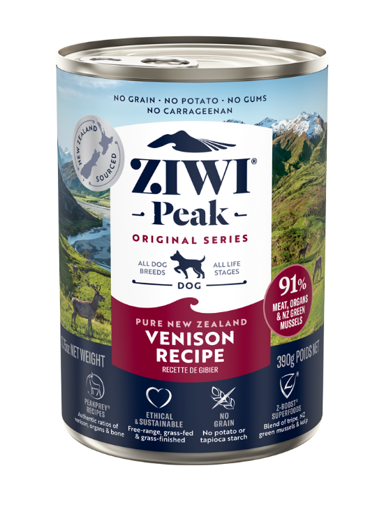 Picture of Ziwipeak Wet Venison Recipe for Dogs Wet Dog Food 390g 