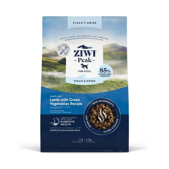 Picture of Ziwipeak Lamb with Green Vegetables Recipe Dog Food Steam Dried 1.5kg 