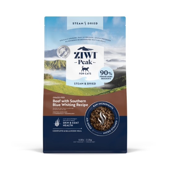 Picture of Ziwipeak Beef with Southern Blue Whiting Recipe Cat Food Steam Dried 2.2kg 