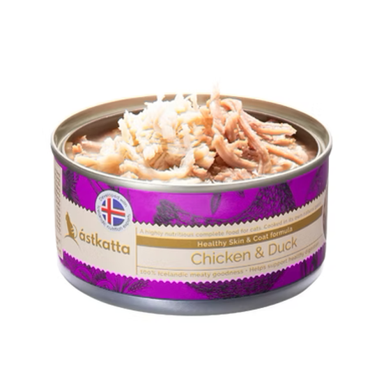 圖片 Astkatta ⾛地雞⾁&鴨⾁肉絲主食罐 (170g X 12) 