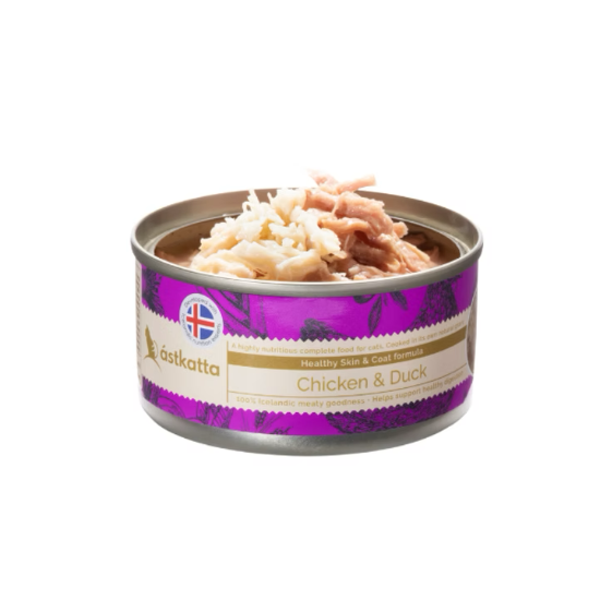 圖片 Astkatta ⾛地雞⾁&鴨⾁肉絲主食罐 80g