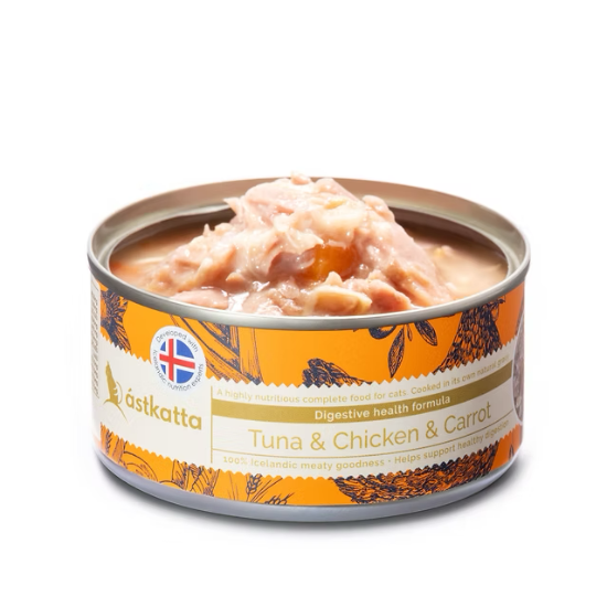 圖片 Astkatta ⽩鰹吞拿&雞⾁&紅蘿蔔肉絲主食罐 (80g X 6) 