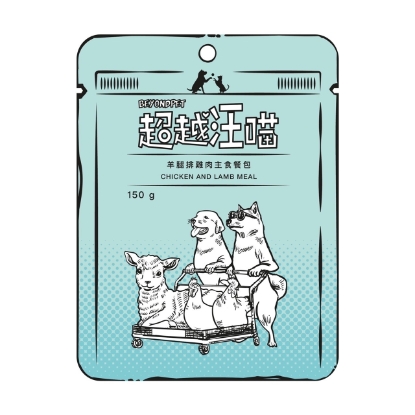 圖片 超越汪喵 狗狗主食餐包 - 羊腿排雞肉 150g x 6