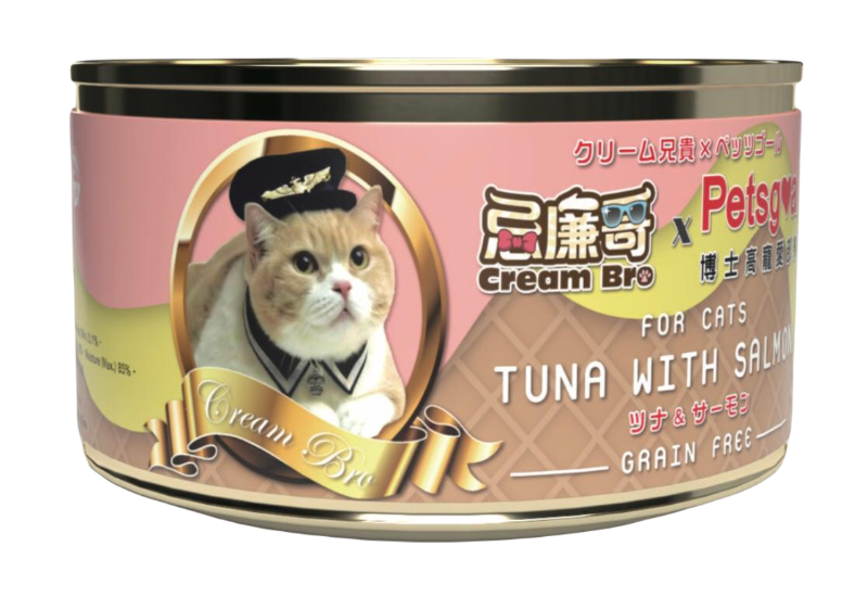 Picture of CreamBro x Petsgoal Highly hydrating Grain-Free Canned Cat Food (Tuna with Salmon) 80g