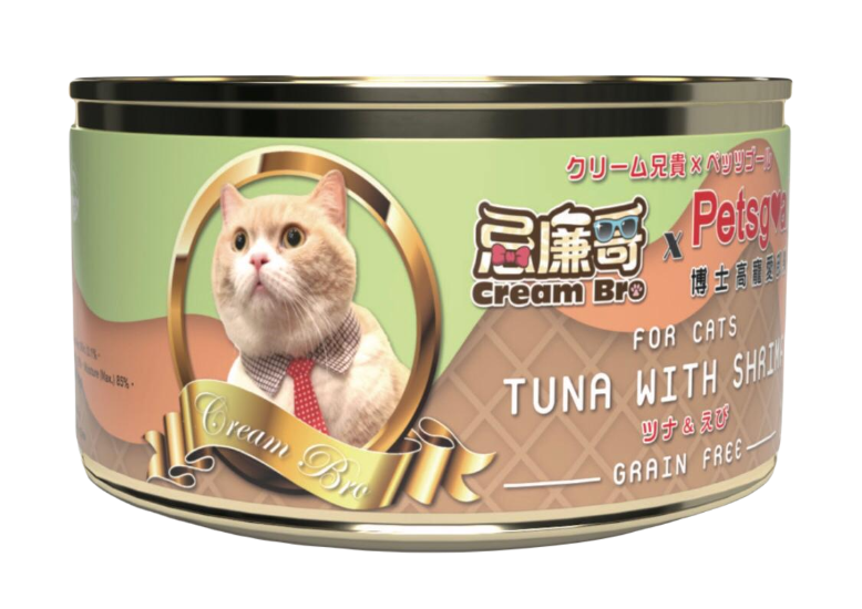 Picture of CreamBro x Petsgoal Highly hydrating Grain-Free Canned Cat Food (Tuna with Shrimp) 80g