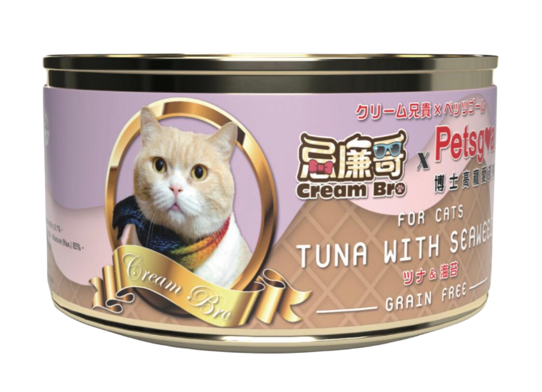 Picture of CreamBro x Petsgoal Highly hydrating Grain-Free Canned Cat Food (Tuna with Seaweed) 80g