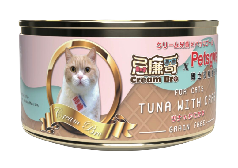Picture of CreamBro x Petsgoal Highly hydrating Grain-Free Canned Cat Food (Tuna with Crab) 80g x 6