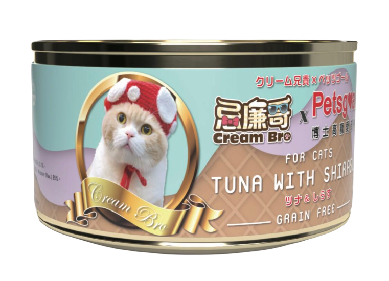 Picture of CreamBro x Petsgoal Highly hydrating Grain-Free Canned Cat Food (Tuna with Shirasu) 80g x 12