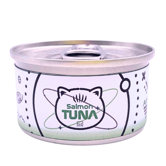 Picture of CreamBro x DR.METRICS New Space Can - Highly hydrating Grain-Free Canned Cat Food (Tuna with Salmon) 80g