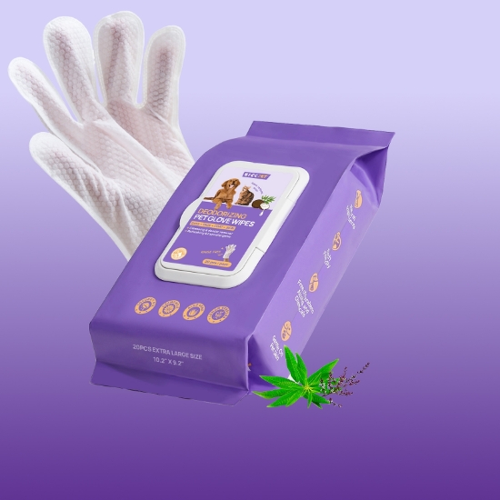 Picture of HICC PET Deodorizing Pet Glove Wipes (Lemon verbena) 20pcs