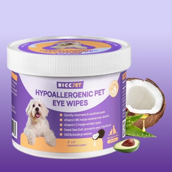 Picture of HICC PET Hypoallergenic Pet Eye Wipes (Coconut) 100pcs