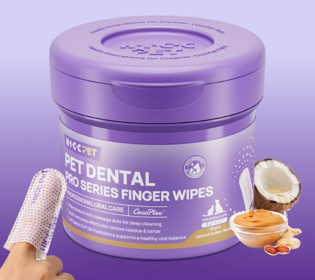Picture of HICC PET PRO Series Pet Dental Finger Wipes (Peanut Butter) 50pcs