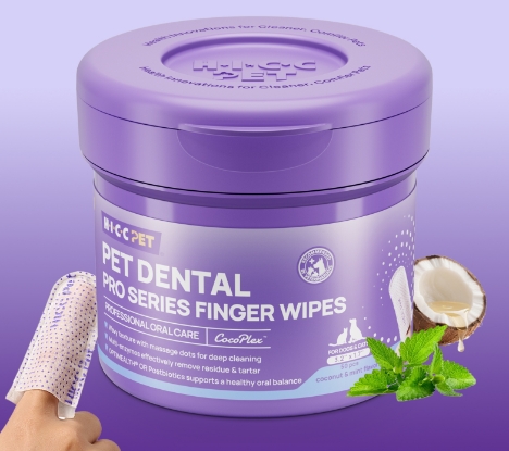 Picture of HICC PET PRO Series Pet Dental Finger Wipes (Coconut & Mint) 50pcs
