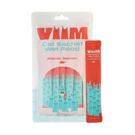Picture of VIIM Cat Sachet Wet Food Atlantic Salmon (12g x6)