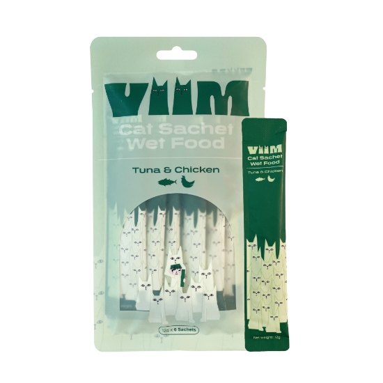 Picture of VIIM Cat Sachet Wet Food Tuna & Chicken (12g x6)