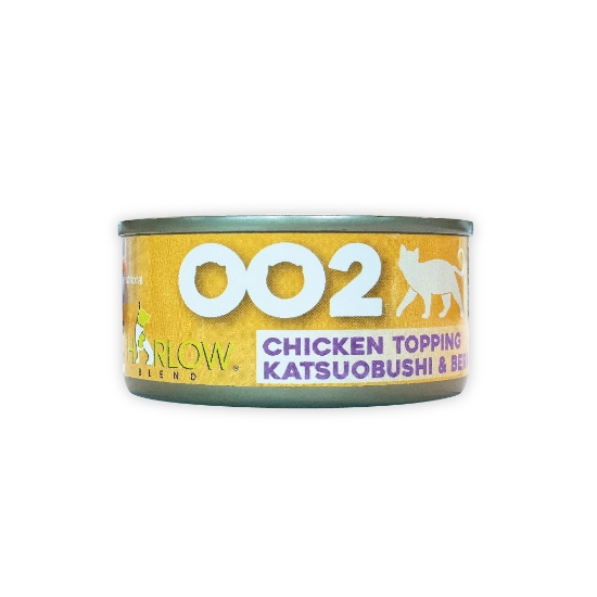 Picture of Harlow Blend Chicken Topping Katsuobushi & Berries Canned Food for Cats (OO2) (80g x6)