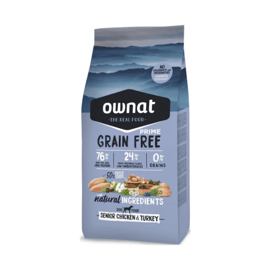 Picture of OWNAT GRAIN FREE SENIOR CHICKEN & TURKEY 12KG