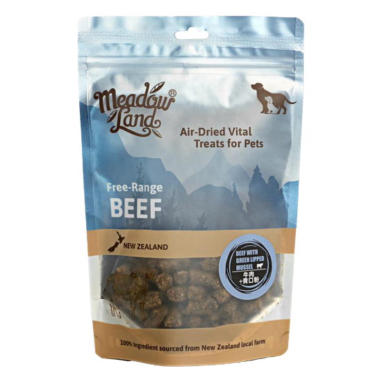 Picture of Meadowland Air Dried Beef with GLM Dog Treats 150g