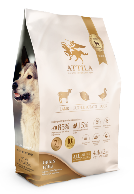 Picture of Attila Grain-free Lamb + Purple Potato + Duck All Breed Dog Food 2KG