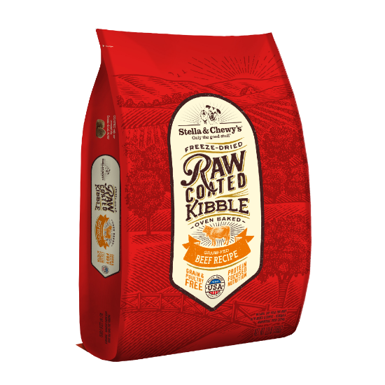 Picture of Stella & Chewy's Grass-Fed Beef Recipe Raw Coated Baked Kibble for Dogs 22 lb
