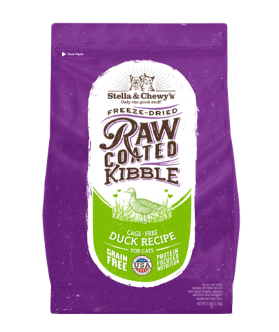 Picture of Stella & Chewy's Raw Coated Kibble Cage Free Duck Recipe Kibbles for Cats 2.5 lb