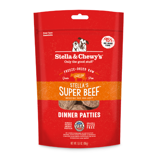 Picture of Stella & Chewy's Stella's Super Beef Freeze-Dried Raw Dog Food: Dinner Patties 14 oz