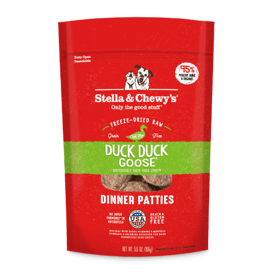Picture of Stella & Chewy's Duck Duck Goose Freeze-Dried Raw Dog Food: Dinner Patties 5.5 oz