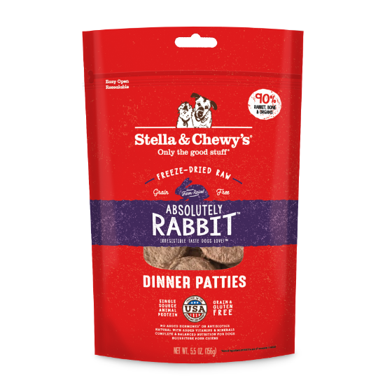 Picture of Stella & Chewy's Absolutely Rabbit Freeze-Dried Raw Dog Food: Dinner Patties 5.5 oz