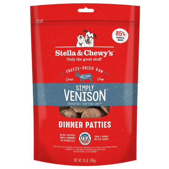 Picture of Stella & Chewy's Simply Venison Freeze-Dried Raw Dog Food: Dinner Patties 14 oz