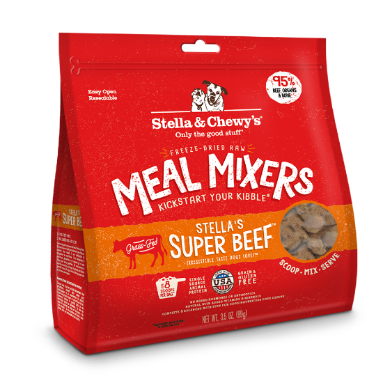 Picture of Stella & Chewy's Stella's Super Beef Meal Mixers Freeze-Dried Raw Dog Food Mixers & Toppers 3.5 oz