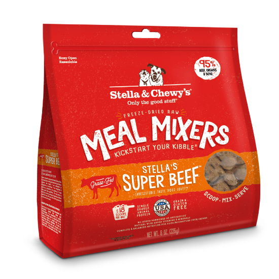 Picture of Stella & Chewy's Stella's Super Beef Meal Mixers Freeze-Dried Raw Dog Food Mixers & Toppers 18 oz