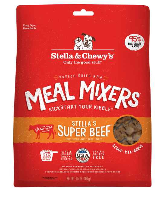 Picture of Stella & Chewy's Stella's Super Beef Meal Mixers Freeze-Dried Raw Dog Food Mixers & Toppers 35 oz