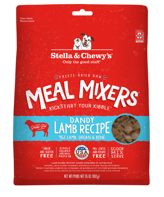 Picture of Stella & Chewy's Dandy Lamb Meal Mixers Freeze-Dried Raw Dog Food Mixers & Toppers 35 oz