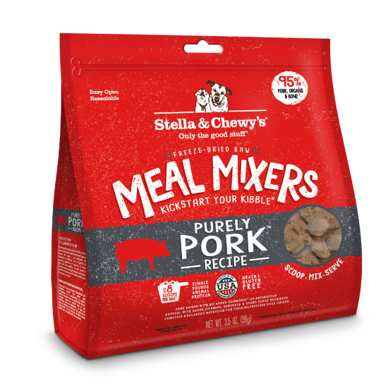 Picture of Stella & Chewy's Purely Pork Meal Mixers Freeze-Dried Raw Dog Food Mixers & Toppers 3.5 oz