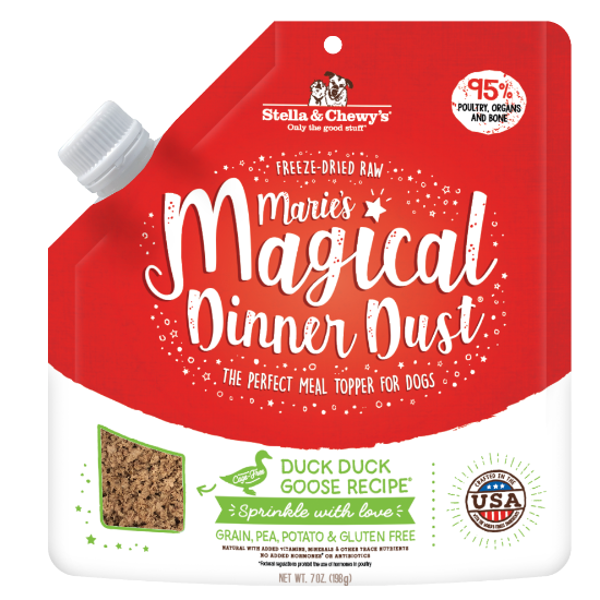 Picture of Stella & Chewy's Marie's Magical Dinner Dust Cage-Free Duck Duck Goose Recipe for Dogs 7 oz