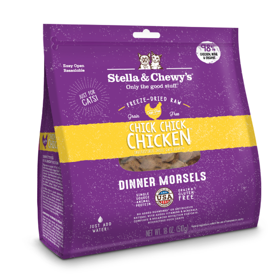 Picture of Stella & Chewy's Chick, Chick, Chicken Freeze-Dried Raw Cat Food 18 oz