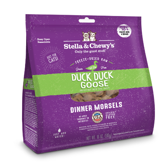 Picture of Stella & Chewy's Duck Duck Goose Freeze-Dried Raw Cat Food 18 oz