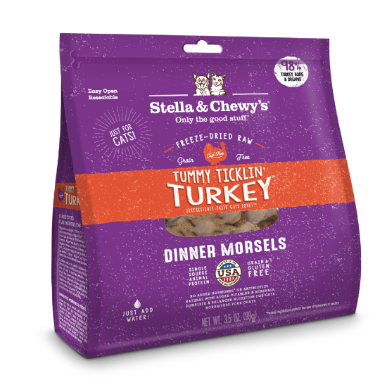 Picture of Stella & Chewy's Tummy Ticklin’ Turkey Freeze-Dried Raw Cat Food 3.5 oz
