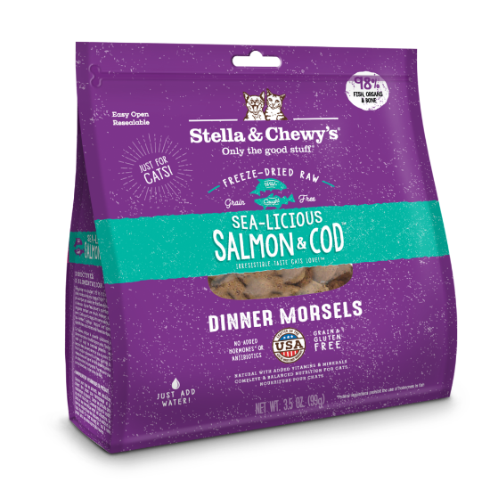 Picture of Stella & Chewy's Sea-Licious Salmon & Cod Freeze-Dried Raw Cat Food 3.5 oz