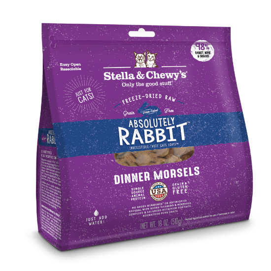 Picture of Stella & Chewy's Absolutely Rabbit Freeze-Dried Raw Cat Food 18 oz