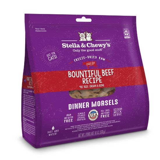 Picture of Stella & Chewy's Bountiful Beef Freeze-Dried Raw Cat Food 18 oz