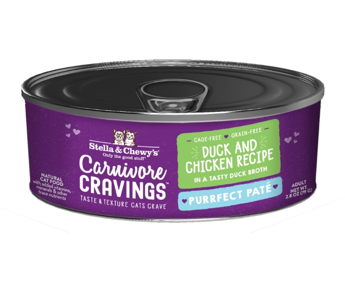 Picture of Stella & Chewy's Adult Duck & Chicken Recipe Carnivore Cravings Purrfect Pate 2.8 oz