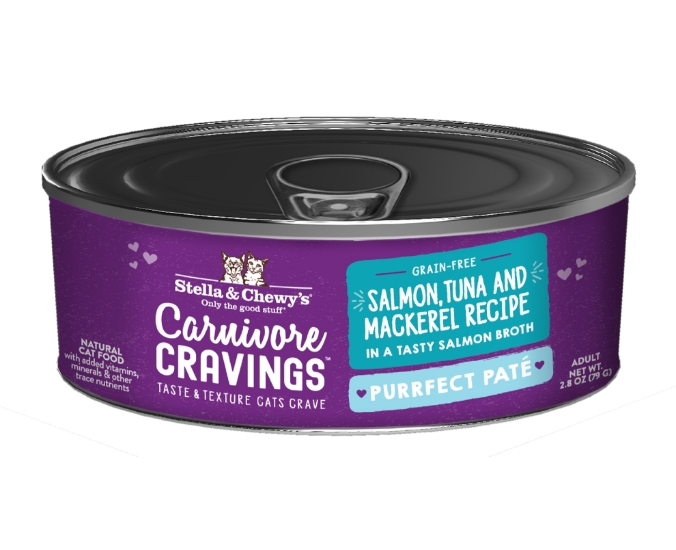 Picture of Stella & Chewy's Adult Salmon, Tuna & Mackerel Recipe Carnivore Cravings Purrfect Pate (2.8 oz x 24)