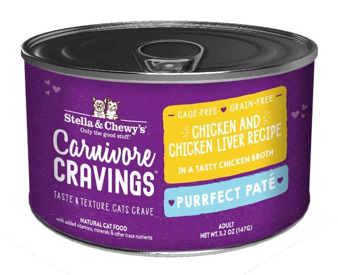 Picture of Stella & Chewy's Adult Chicken & Chicken Liver Recipe Carnivore Cravings Purrfect Pate (2.8 oz x 24)
