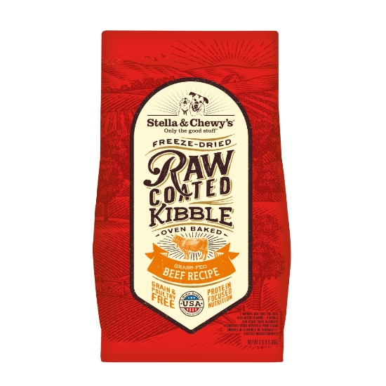 Picture of Stella & Chewy's Grass-Fed Beef Recipe Raw Coated Baked Kibble for Dogs 3.5 lb